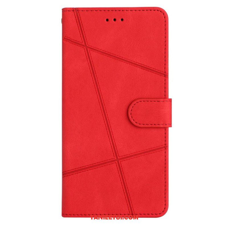 Etui Folio do Google Pixel 7A z Łańcuch Pasiaste Geometryczne Linie