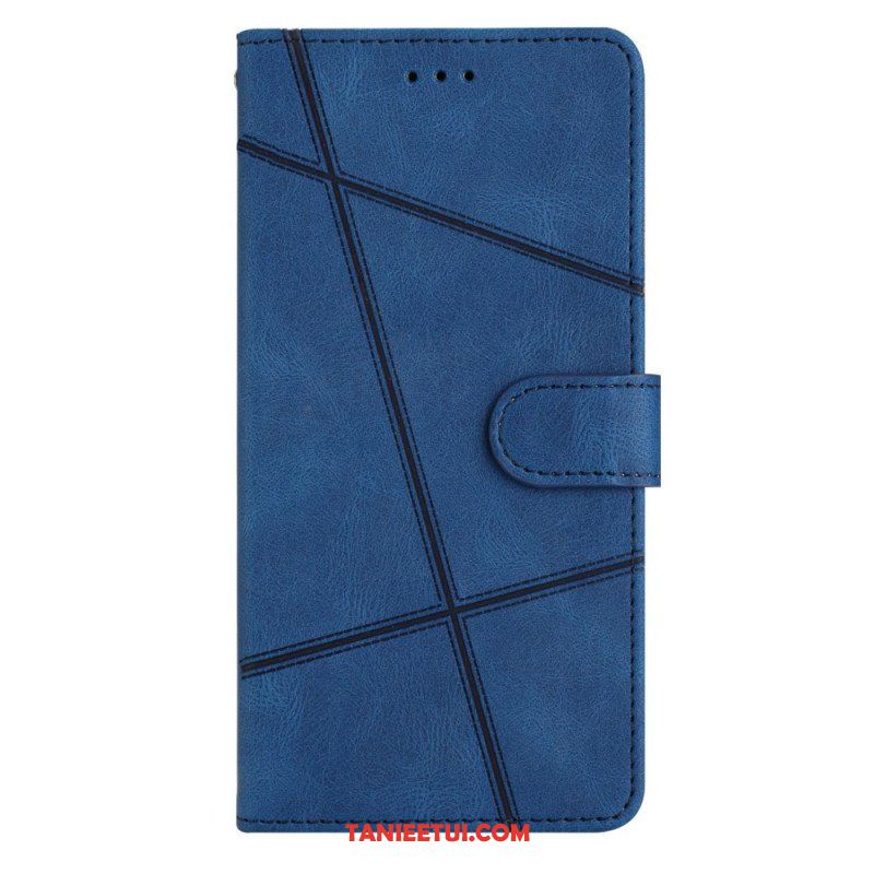 Etui Folio do Google Pixel 7A z Łańcuch Pasiaste Geometryczne Linie