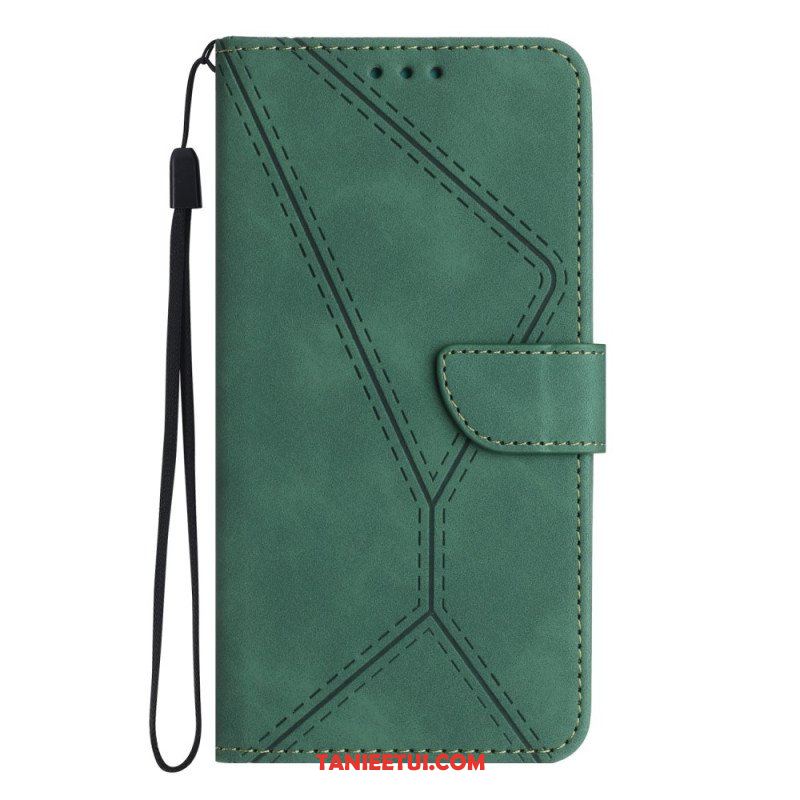 Etui Folio do Huawei P60 Pro Linia Z Efektem Skóry