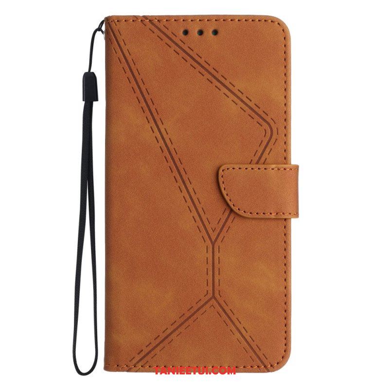 Etui Folio do Huawei P60 Pro Linia Z Efektem Skóry