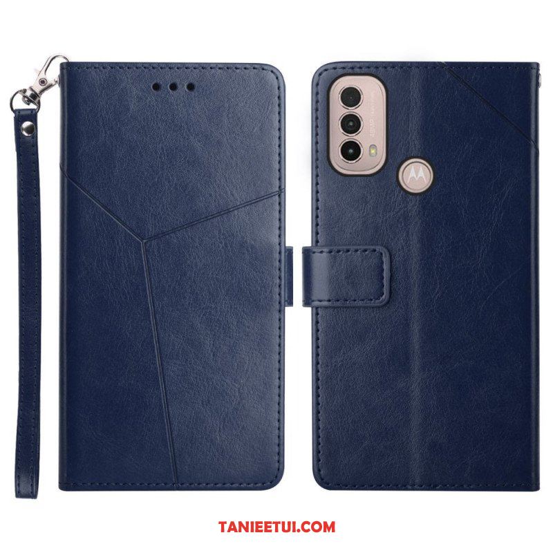 Etui Folio do Moto E40 / E30 / E20 Stylowa Skórzana Konstrukcja Geo Y