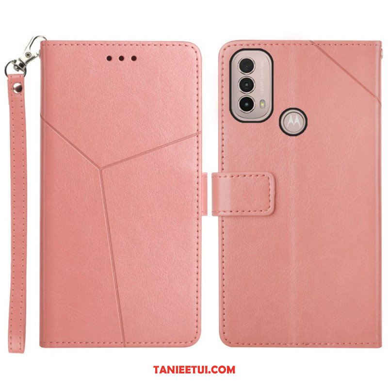 Etui Folio do Moto E40 / E30 / E20 Stylowa Skórzana Konstrukcja Geo Y