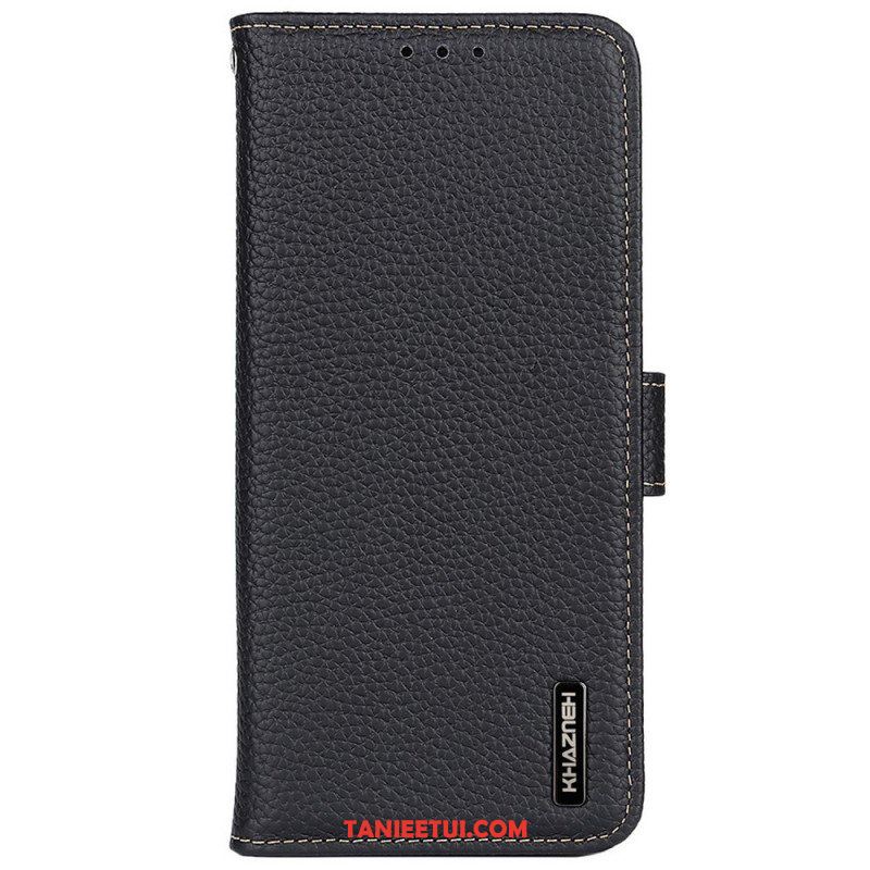 Etui Folio do OnePlus 10 Pro 5G Oryginalna Skóra Khazneh Litchi