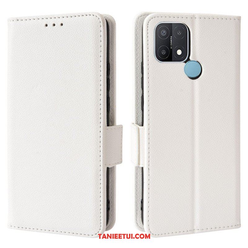 Etui Folio do Oppo A15 Skórzany Futerał Flap Double Litchi Nowe Kolory