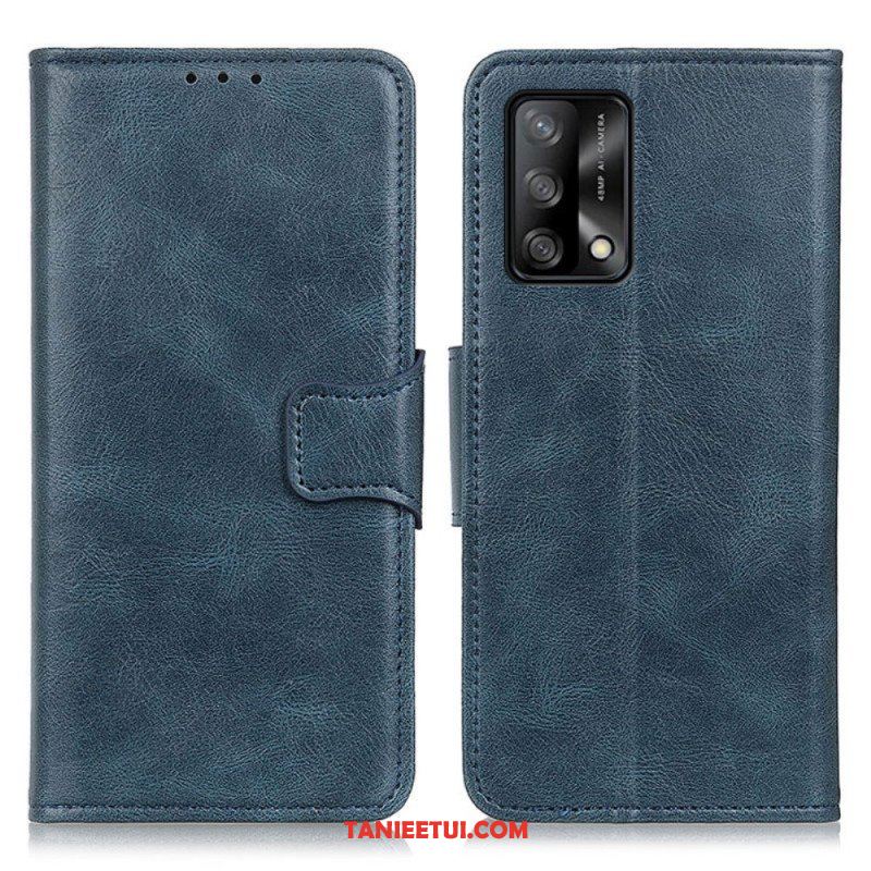 Etui Folio do Oppo A74 4G Dwustronne Zapięcie Z Efektem Skóry