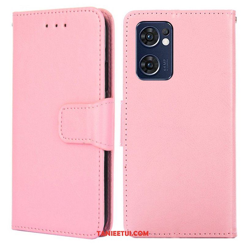 Etui Folio do Oppo Find X5 Lite Skórzany Futerał Kolorowa Klapka Magnetyczna