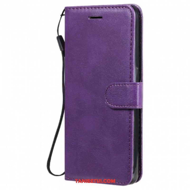 Etui Folio do Oppo Reno 6 5G z Łańcuch Solid Color Series Strappy