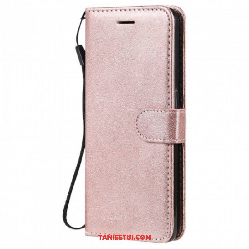 Etui Folio do Oppo Reno 6 5G z Łańcuch Solid Color Series Strappy