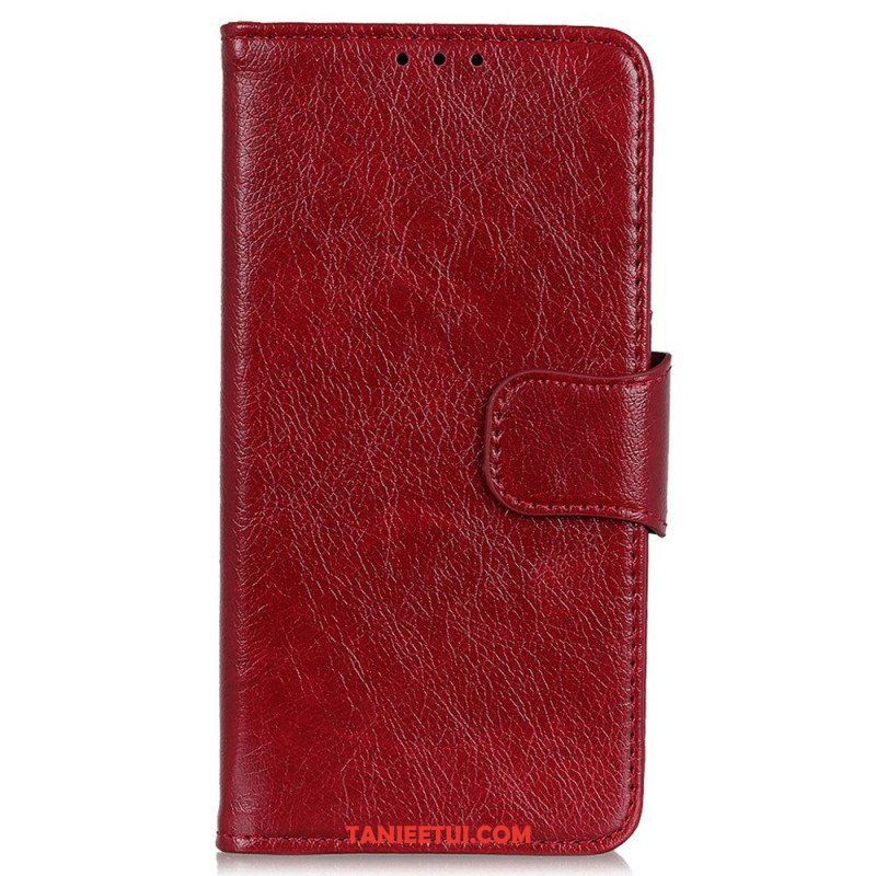 Etui Folio do Oppo Reno 7 Dwoina Skóry Nappa