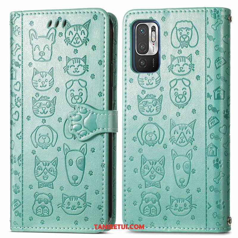 Etui Folio do Poco M3 Pro 5G Animowane Zwierzęta