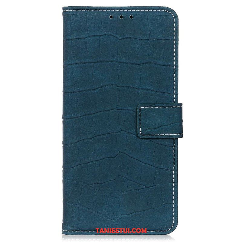 Etui Folio do Poco M4 5G Styl Skóry Krokodyla