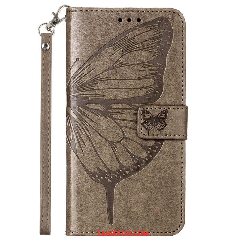 Etui Folio do Poco X5 5G Kwiatowy Motyl