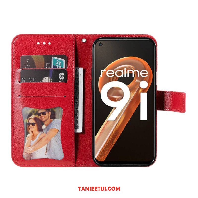 Etui Folio do Realme 9i Kwiaty Mandali