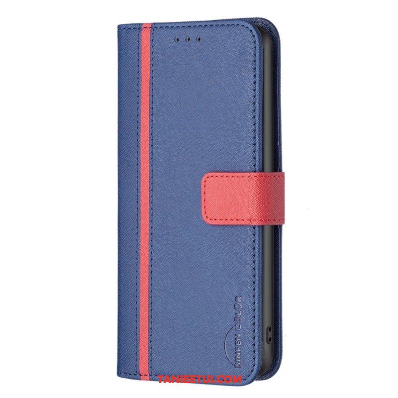 Etui Folio do Realme C35 Teksturowana Imitacja Skóry Binfen Kolor