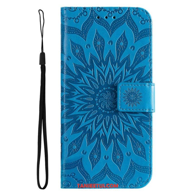 Etui Folio do Realme C35 z Łańcuch Mandala Słoneczna Na Ramiączkach