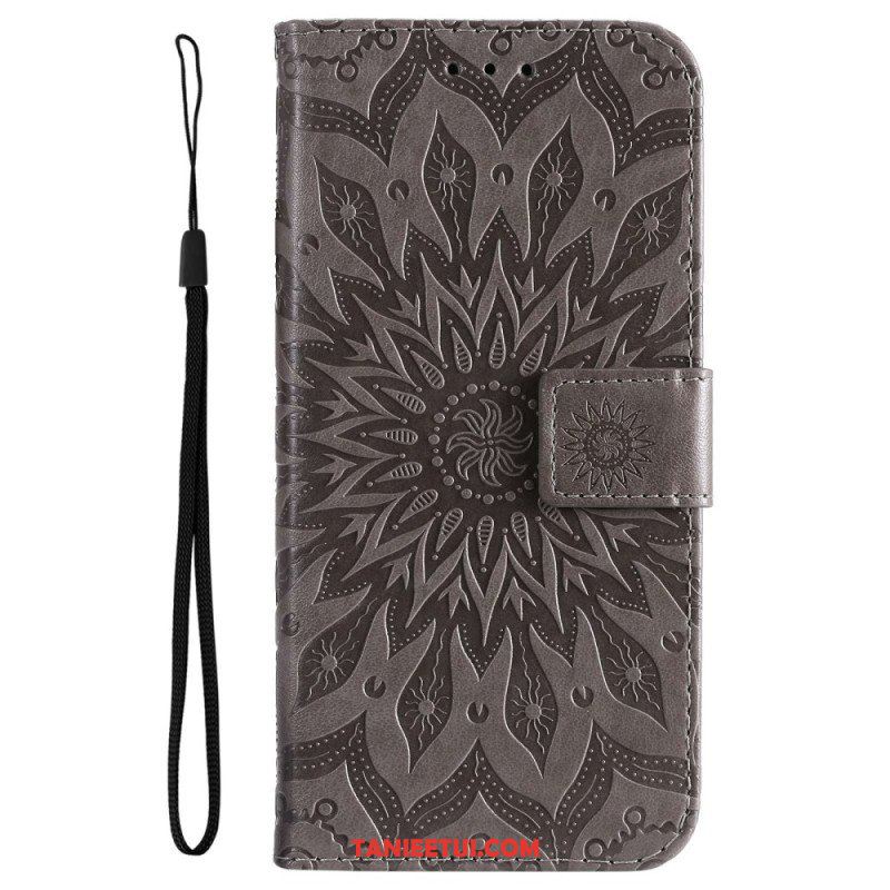 Etui Folio do Realme C35 z Łańcuch Mandala Słoneczna Na Ramiączkach