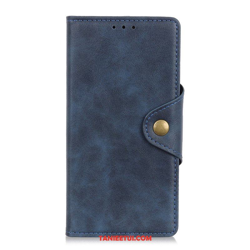 Etui Folio do Samsung Galaxy A13 5G / A04s Guzik Ze Sztucznej Skóry