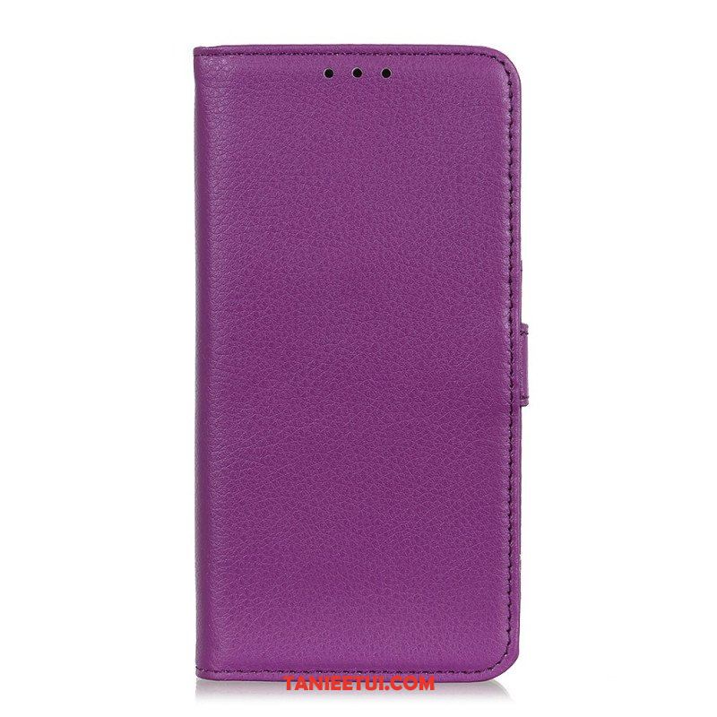 Etui Folio do Samsung Galaxy A13 5G / A04s Wysokiej Jakości Sztuczna Skóra Liczi