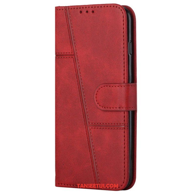 Etui Folio do Samsung Galaxy A13 5G / A04s z Łańcuch Pasek Z Efektem Skóry Ekologicznej