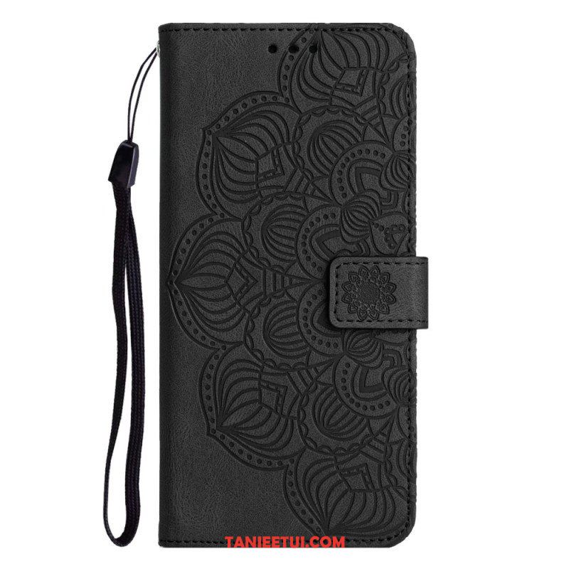 Etui Folio do Samsung Galaxy A13 z Łańcuch Mandala Z Paskami W Stylu Vintage