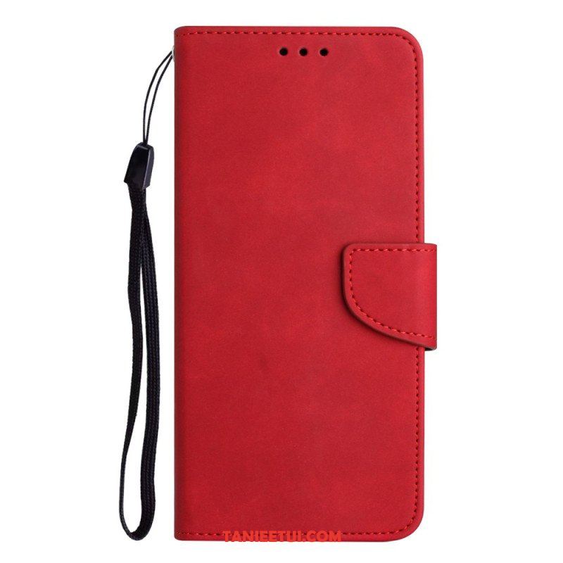 Etui Folio do Samsung Galaxy A13 z Łańcuch Styl Vintage Z Paskami