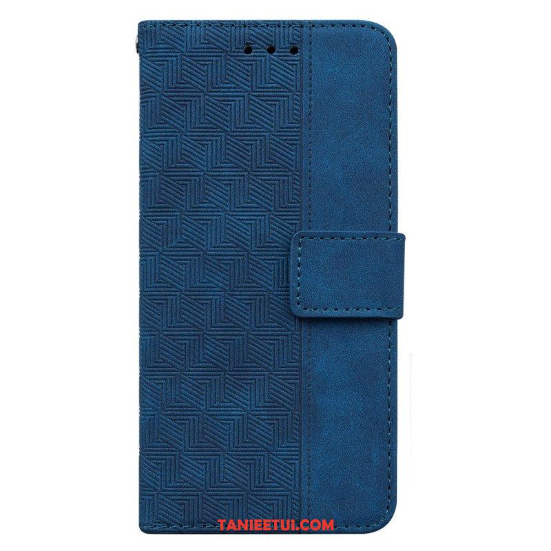 Etui Folio do Samsung Galaxy A14 / A14 5G z Łańcuch Pasiasty Wzór