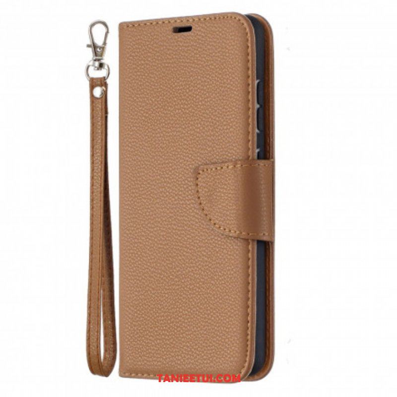 Etui Folio do Samsung Galaxy A52 4G / A52 5G / A52s 5G Skórzany Futerał Liczi Rabat Ukośne