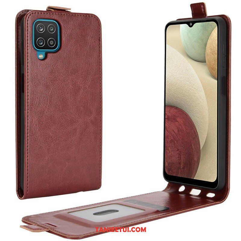 Etui Folio do Samsung Galaxy M12 / A12 Skórzany Futerał Pionowa Klapa Z Efektem Skóry