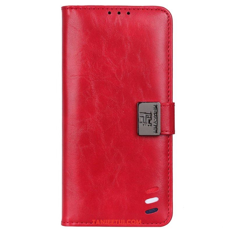 Etui Folio do Samsung Galaxy M13 Trójkolorowe Srebrne Zapięcie