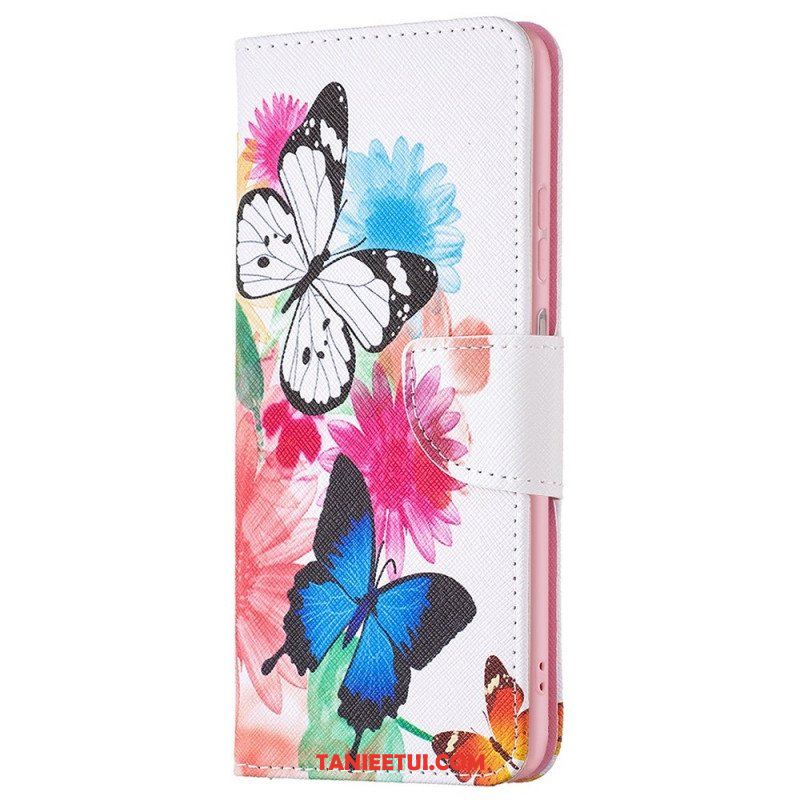 Etui Folio do Samsung Galaxy M23 5G Akwarela Motyle