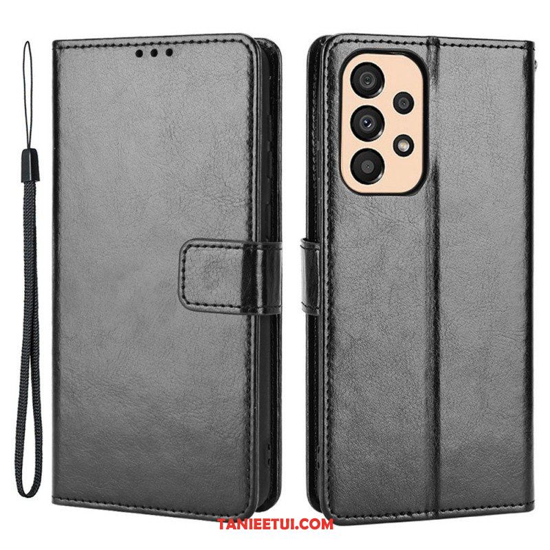 Etui Folio do Samsung Galaxy M23 5G Błyszcząca Sztuczna Skóra