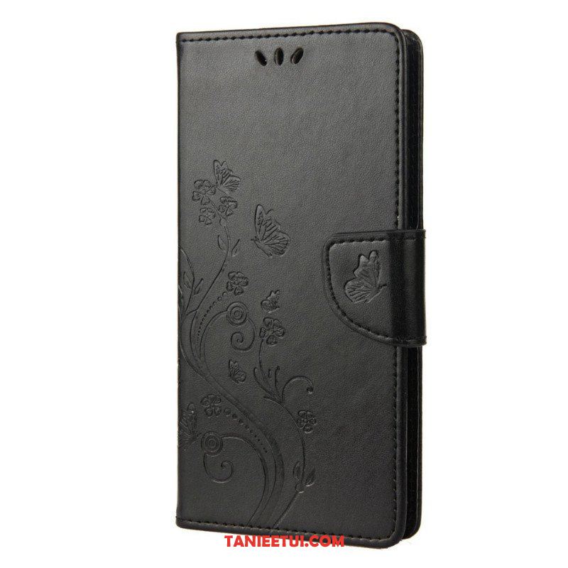 Etui Folio do Samsung Galaxy M23 5G Motyle I Kwiaty