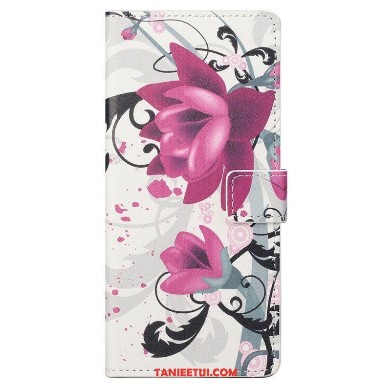 Etui Folio do Samsung Galaxy M23 5G Tropikalne Kwiaty