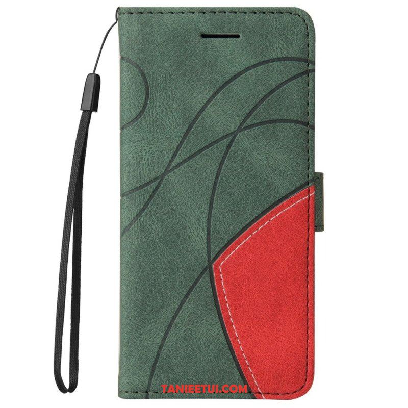 Etui Folio do Samsung Galaxy M52 5G z Łańcuch Linia Tuszu Do Smyczy