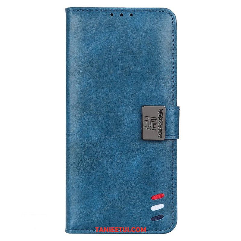 Etui Folio do Samsung Galaxy M53 5G Trójkolorowe Srebrne Zapięcie