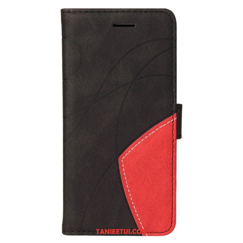 Etui Folio do Samsung Galaxy M53 5G z Łańcuch Dwukolorowy Pasek