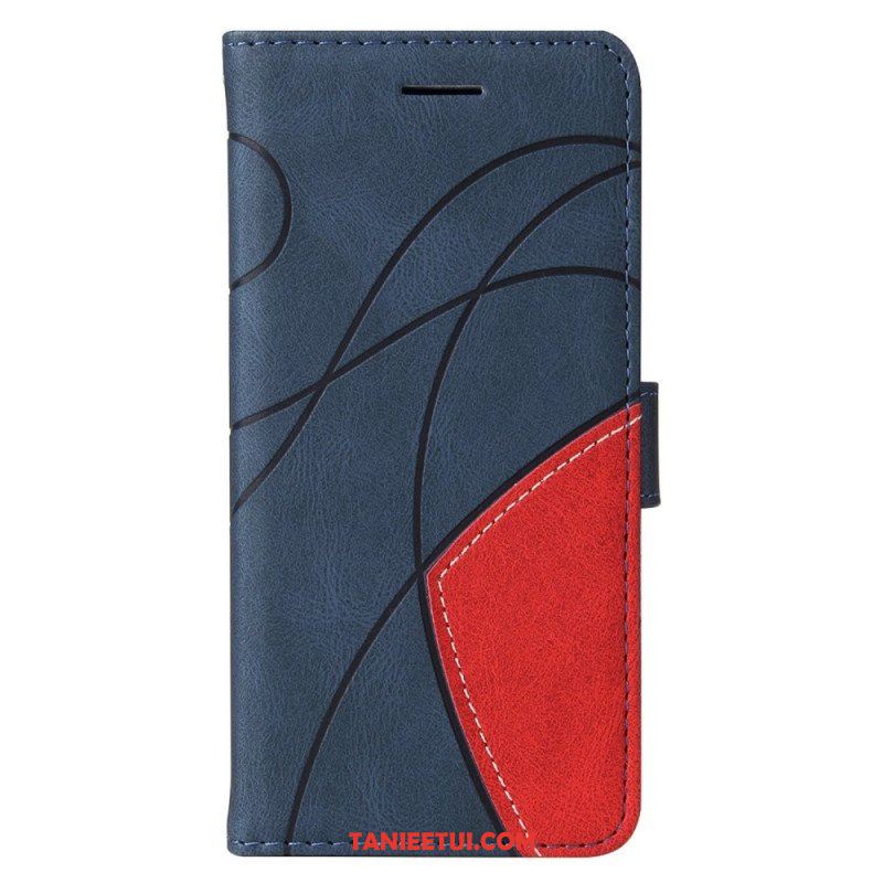 Etui Folio do Samsung Galaxy M53 5G z Łańcuch Dwukolorowy Pasek