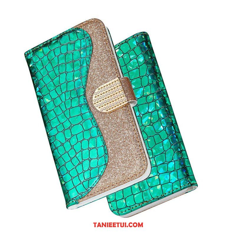 Etui Folio do Samsung Galaxy S21 Plus 5G Krokodyle Diamenty