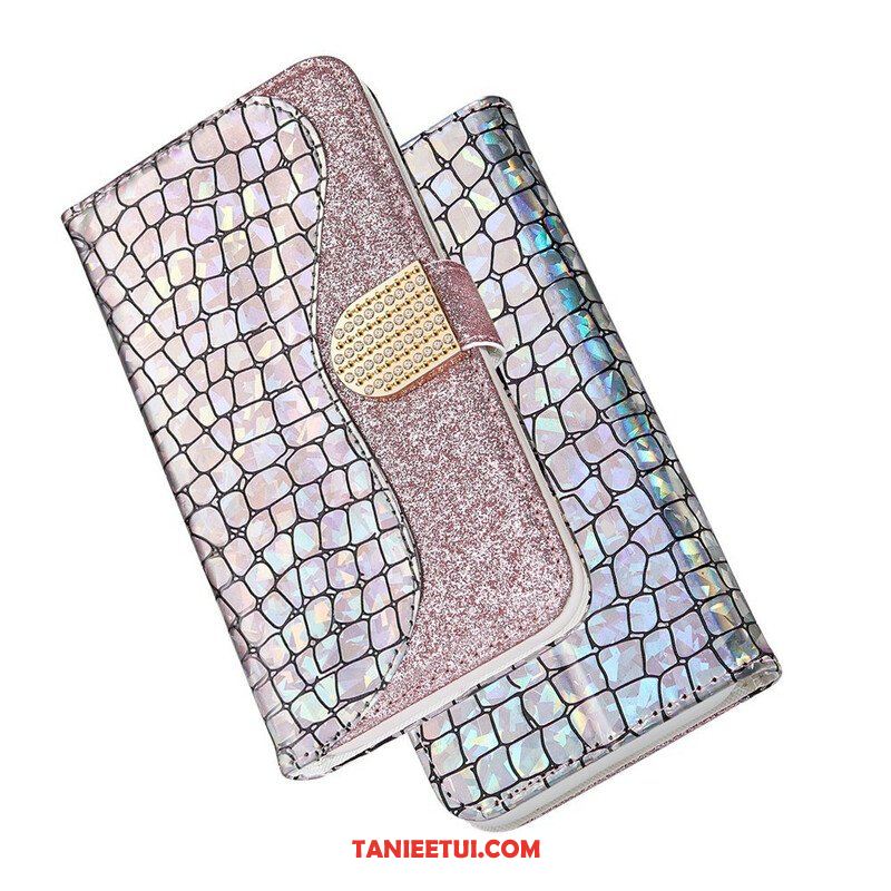 Etui Folio do Samsung Galaxy S21 Plus 5G Krokodyle Diamenty