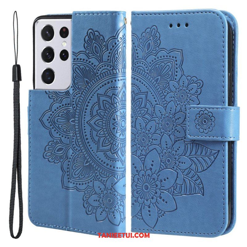 Etui Folio do Samsung Galaxy S21 Ultra 5G Kwiatowa Mandala