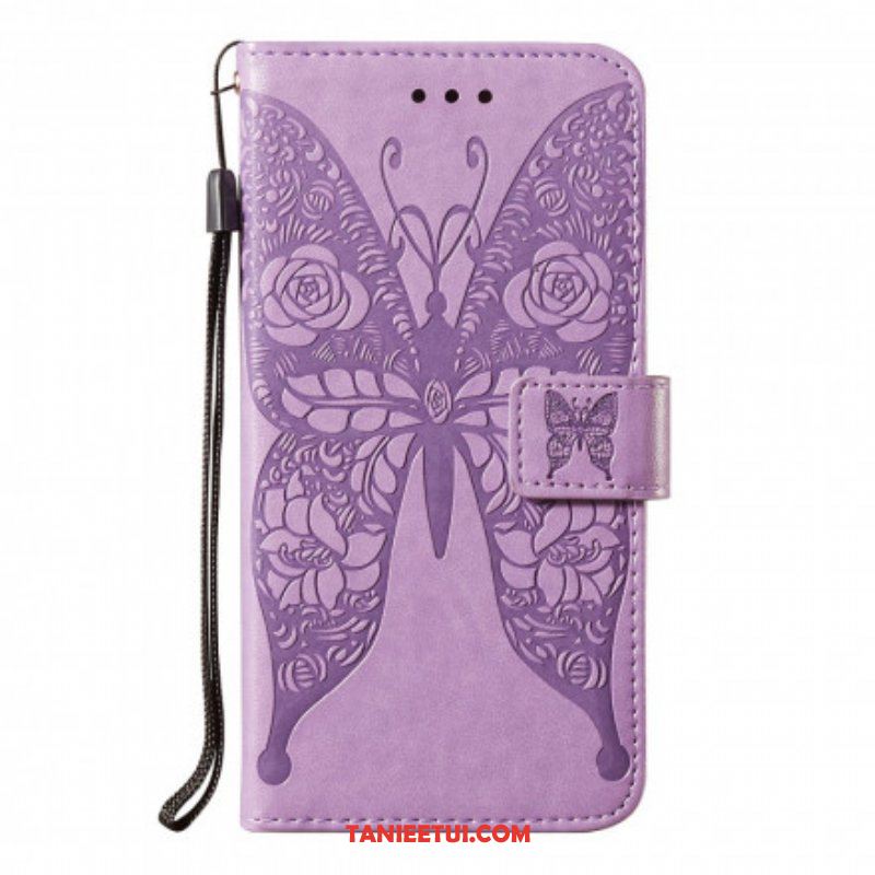 Etui Folio do Samsung Galaxy S21 Ultra 5G Motyle Kwiatowy Wzór