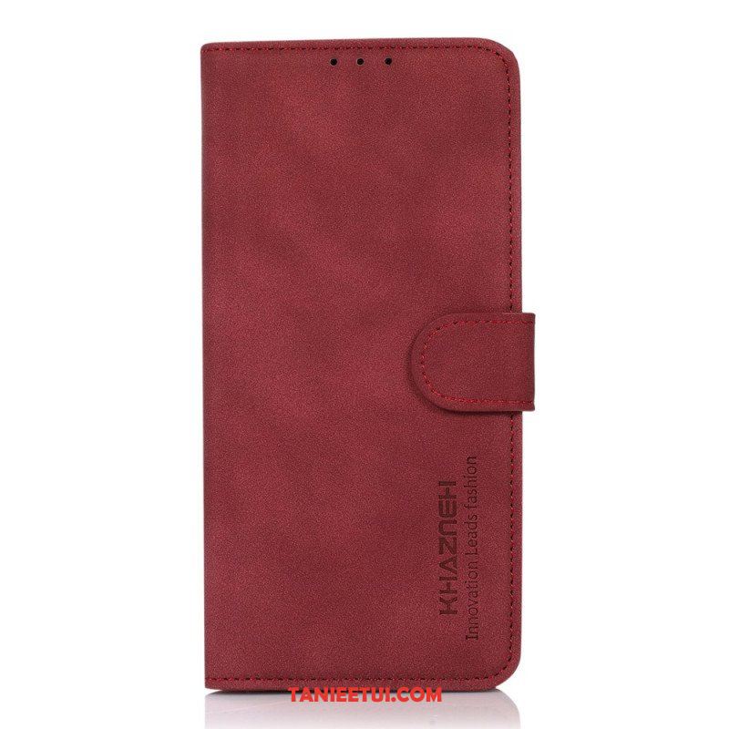 Etui Folio do Samsung Galaxy S22 5G Efekt Teksturowanej Skóry Khazneh