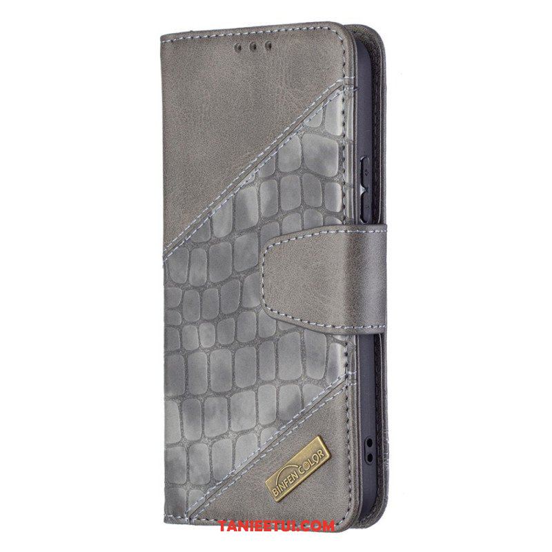 Etui Folio do Samsung Galaxy S22 5G Klasyczny Efekt Skóry Krokodyla