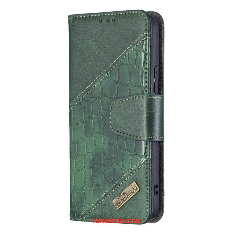 Etui Folio do Samsung Galaxy S22 5G Klasyczny Efekt Skóry Krokodyla