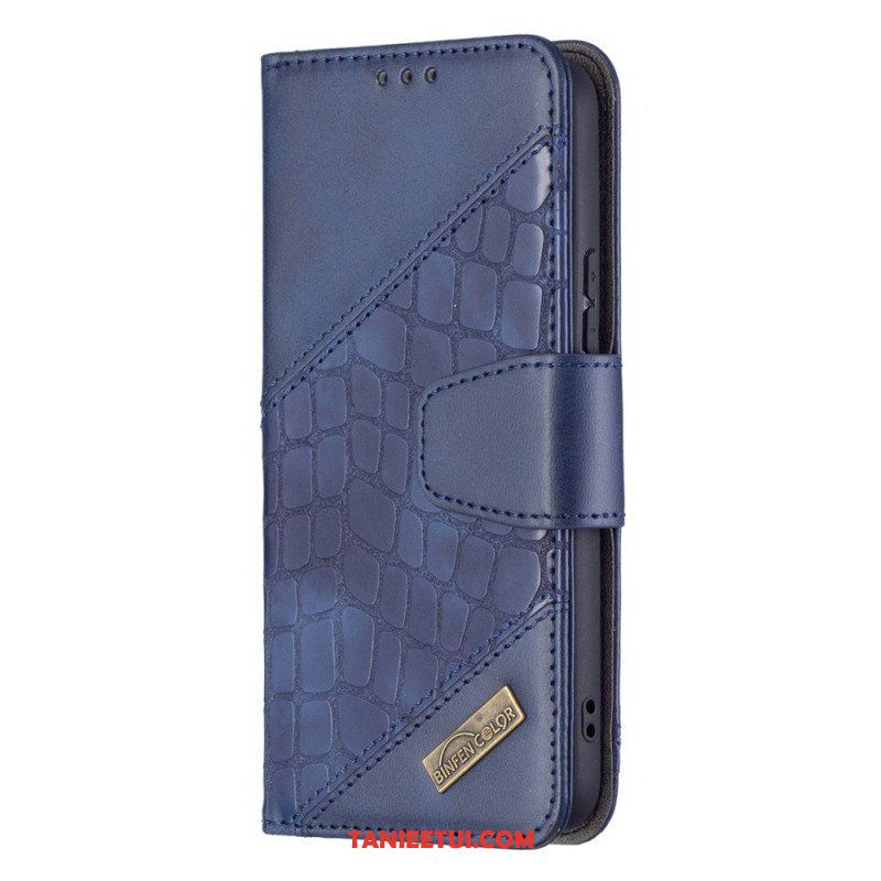 Etui Folio do Samsung Galaxy S22 5G Klasyczny Efekt Skóry Krokodyla