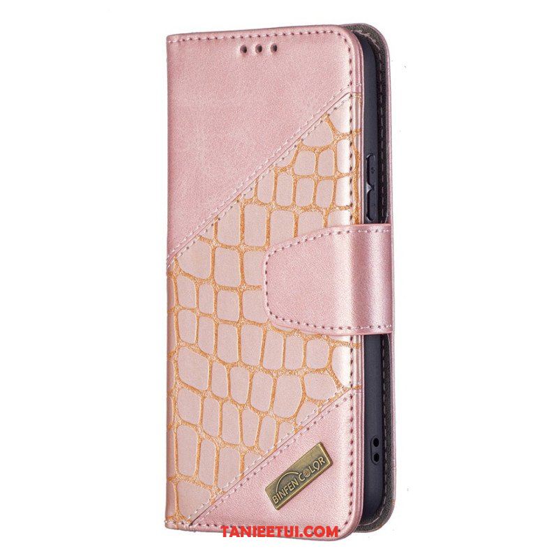 Etui Folio do Samsung Galaxy S22 5G Klasyczny Efekt Skóry Krokodyla