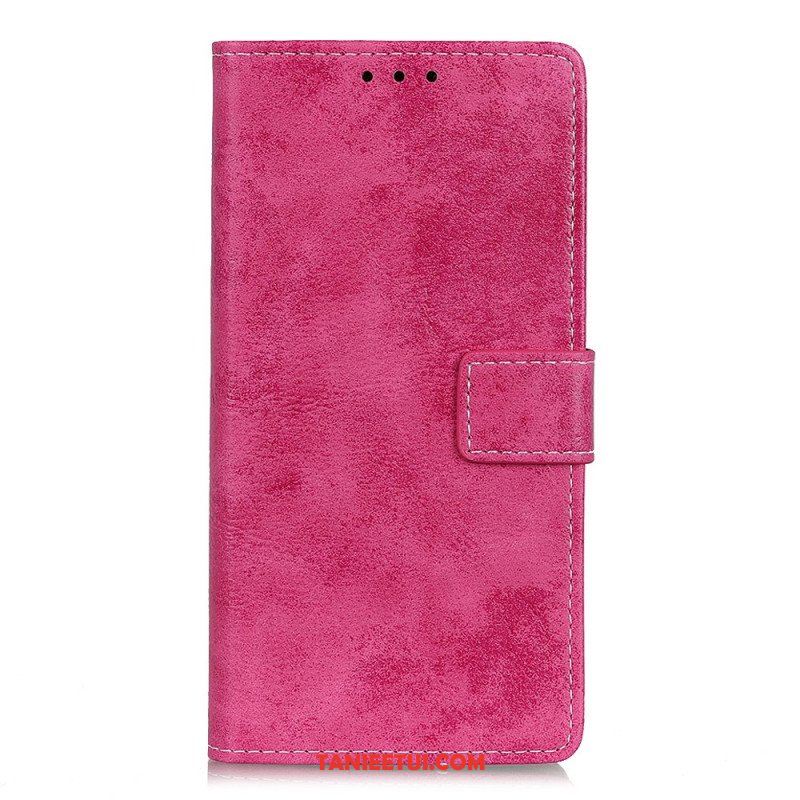 Etui Folio do Samsung Galaxy S22 Ultra 5G Efekt Skóry Vintage