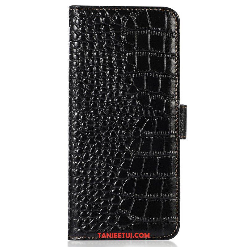 Etui Folio do Samsung Galaxy S23 5G Rfid W Stylu Krokodyla