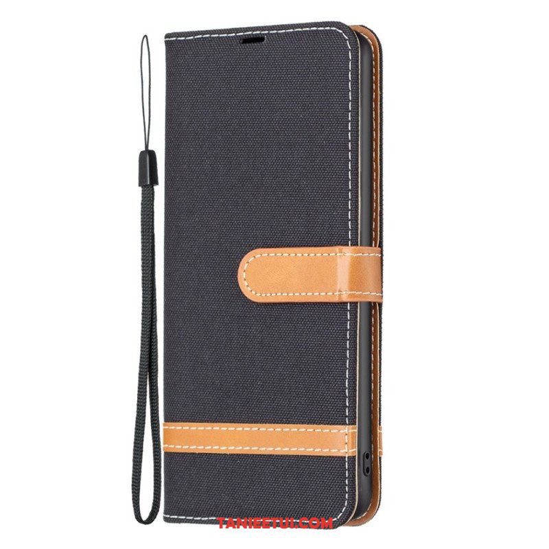 Etui Folio do Samsung Galaxy S23 Plus 5G Płótno I Smycz