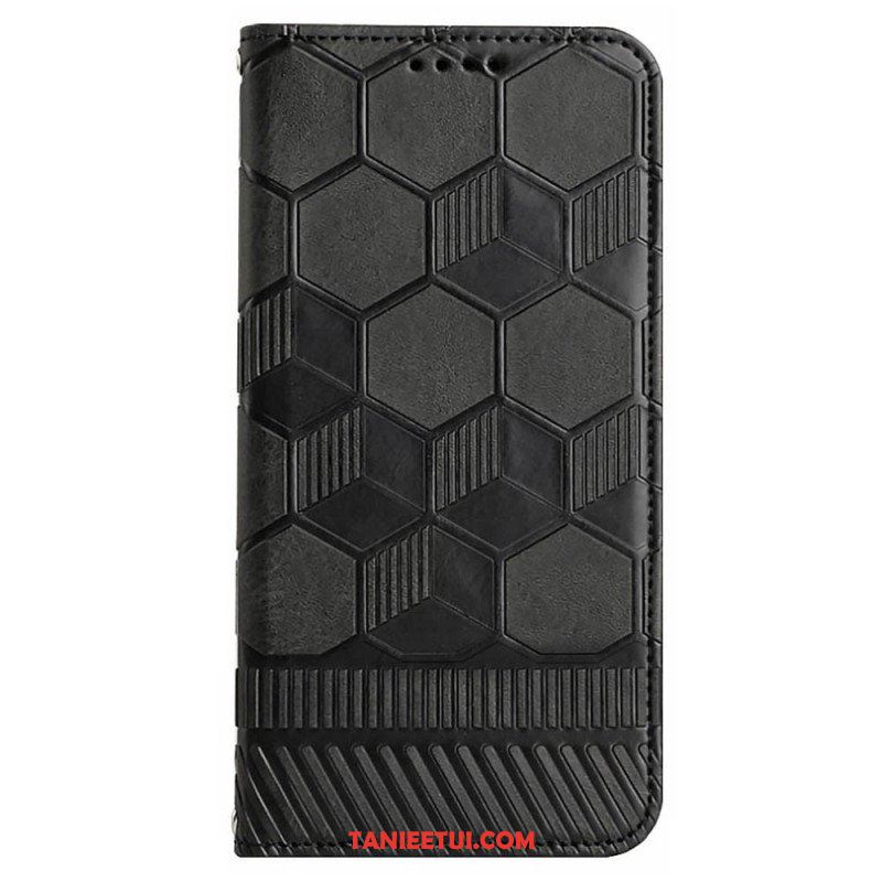 Etui Folio do Samsung Galaxy S23 Plus 5G z Łańcuch Futbolowy Styl Z Paskami